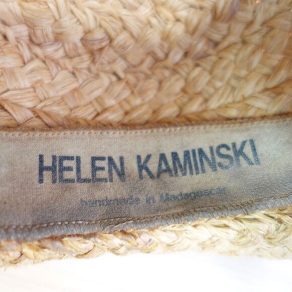 Braided Raffia Sun Hat HELEN‎ KAMINSKI Beige Natural Kettle Brim Preppy Summery main image 10